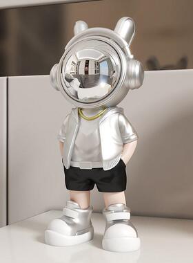 高档电镀太空人宇航员客厅儿童房间卧室励志小装饰品摆件酒柜轻奢