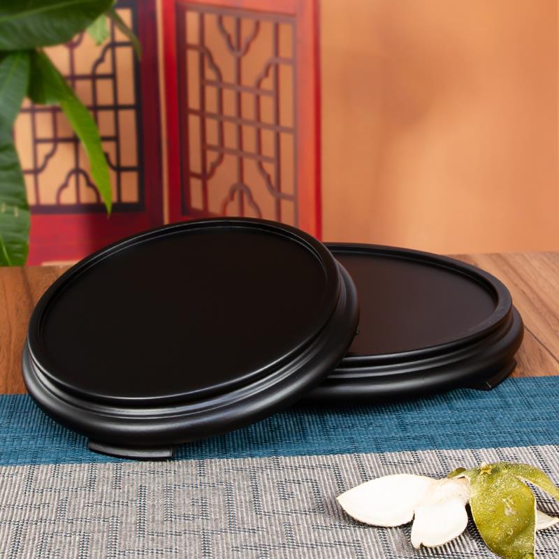 Wine bottle base, strange stone, fish tank base, flowerpot and vase holder, living room crafts decoration, solid wood base