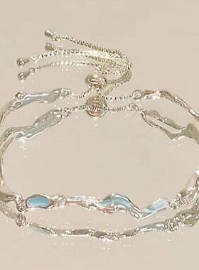 粉色锆石樱花蝴蝶结手链女ins小众轻奢气质高级清冷感闺蜜手饰女