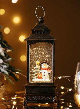 ?火晶车圣诞树音乐盒八音盒旋转可Fh($%px}水球送男女生儿女孩童