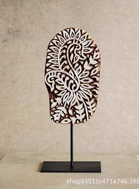 雕花摆件复古KXU法式板样间别客厅电柜书房墅柜软装视饰品摆件工