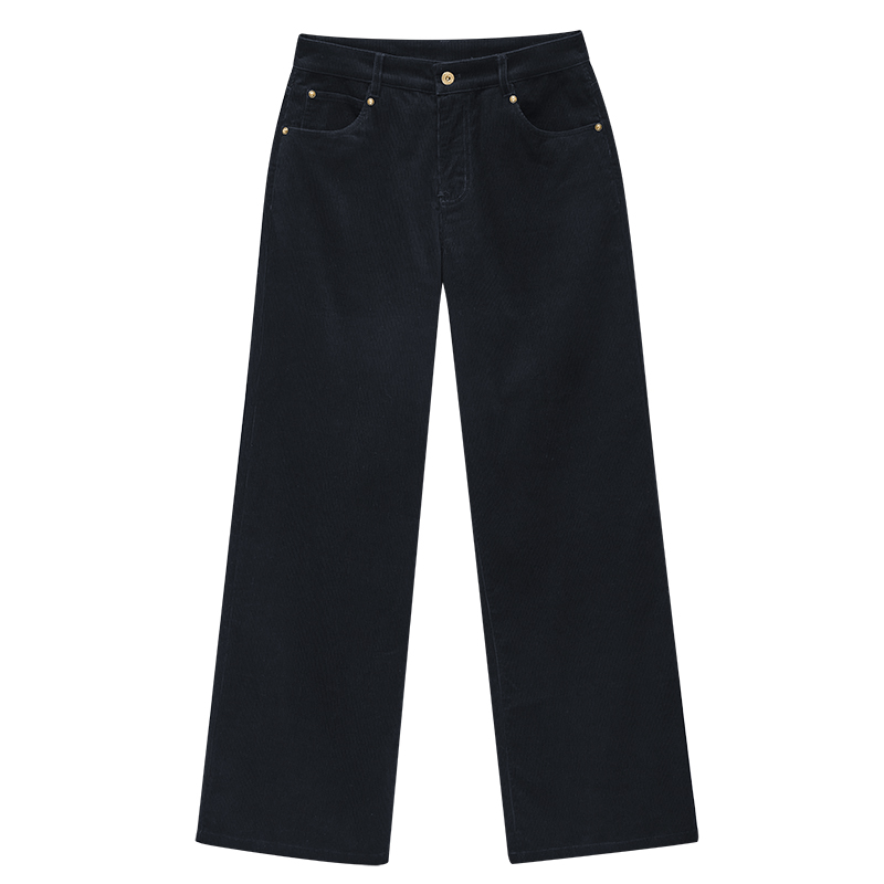 【官方正品】Epide Prefab 灯芯绒老钱风撞金扣直筒长裤休闲裤 - 图1