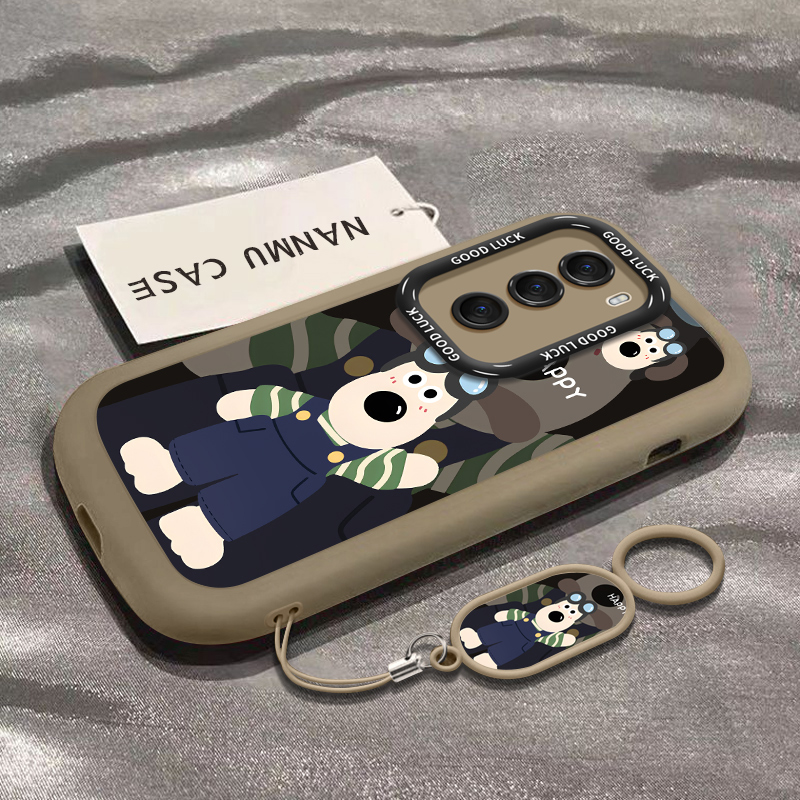 opporeno12手机壳rone11挥手掌门狗10Pro新款高级感9/8硅胶7se全包reno6情侣5G防摔oppo可爱卡通findx7保护套 - 图1