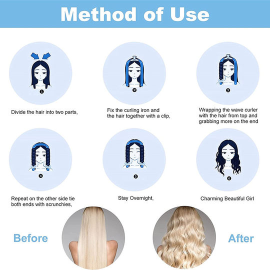 Curling artifact lazy curling iron big waves at night