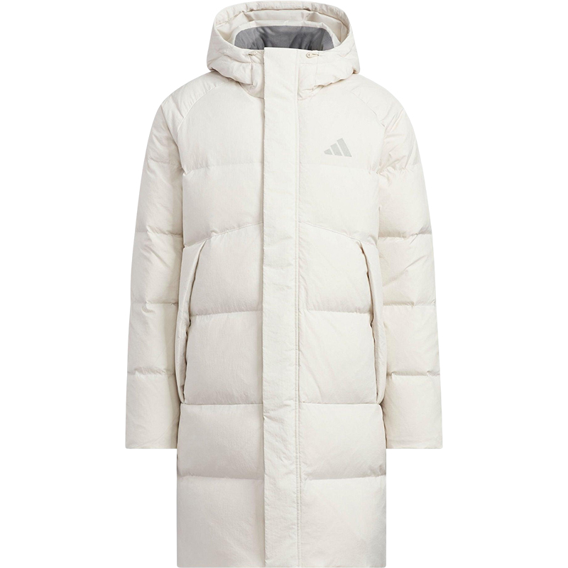 Adidas/阿迪达斯正品2025男女拉链长款连帽梭织运动羽绒服KR0935 - 图3