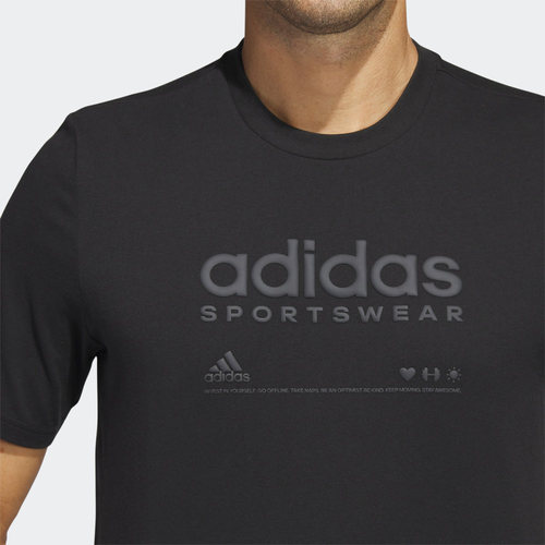 Adidas/阿迪达斯正品当季新款透气男子运动短袖T恤H49669 - 图2