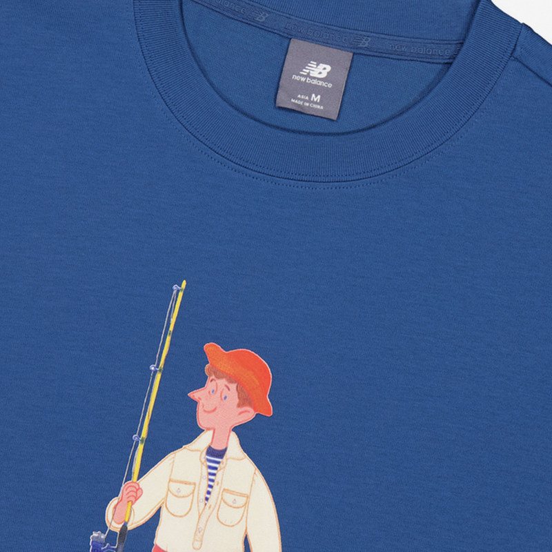 New Balance/NB正品运动男女同款舒适透气短袖T恤NEE28073-DIG - 图1