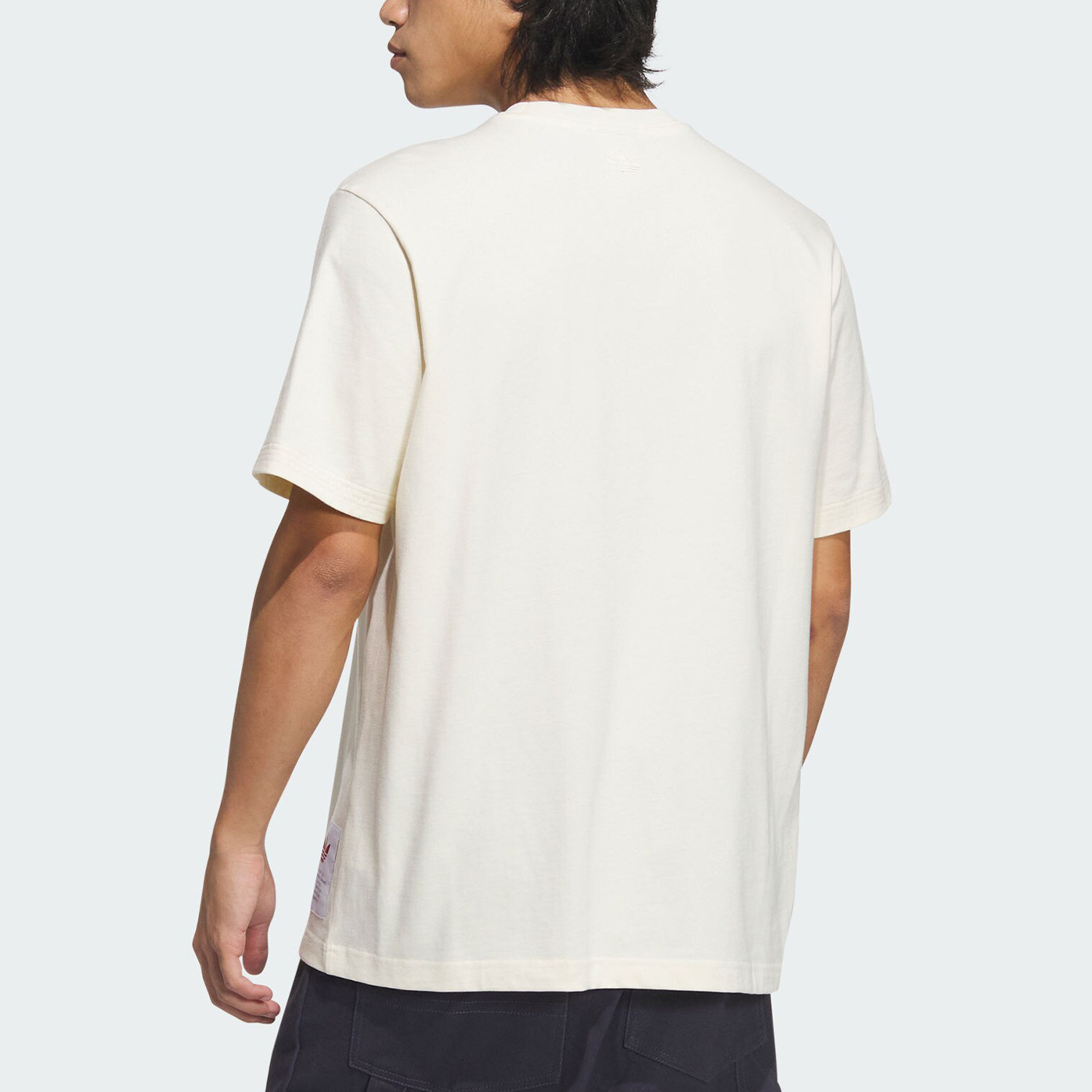 Adidas/阿迪达斯正品三叶草男士时尚简约圆领短袖T恤JX2617 - 图1