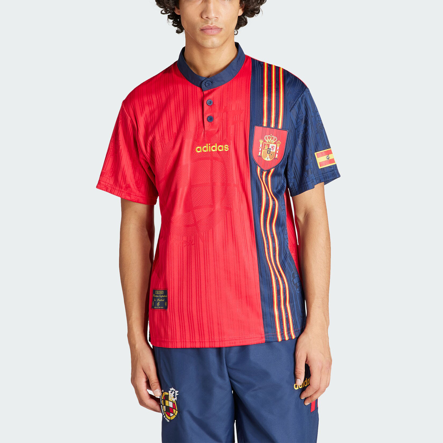 Adidas/阿迪达斯正品西班牙队足球文化男士运动球衣IT7754 - 图2