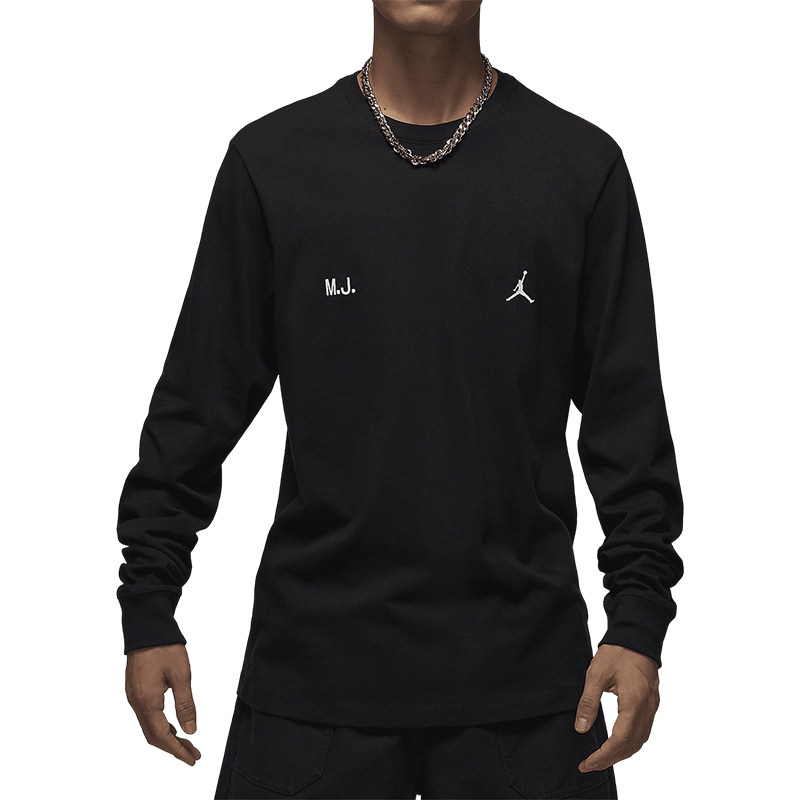 Nike/耐克正品JORDAN男士经典针织日常简约长袖T恤FZ1935-010,淘宝优惠券,粉丝福利购,淘宝优惠卷