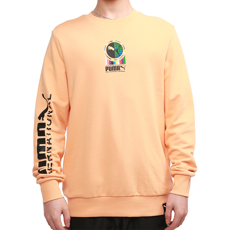 Puma/彪马正品春季新款男子简约休闲印花圆领卫衣 INTL 531416-36 - 图3