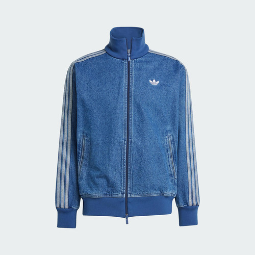 Adidas/阿迪达斯正品三叶草男士经典立领牛仔短款外套JC6233 - 图1