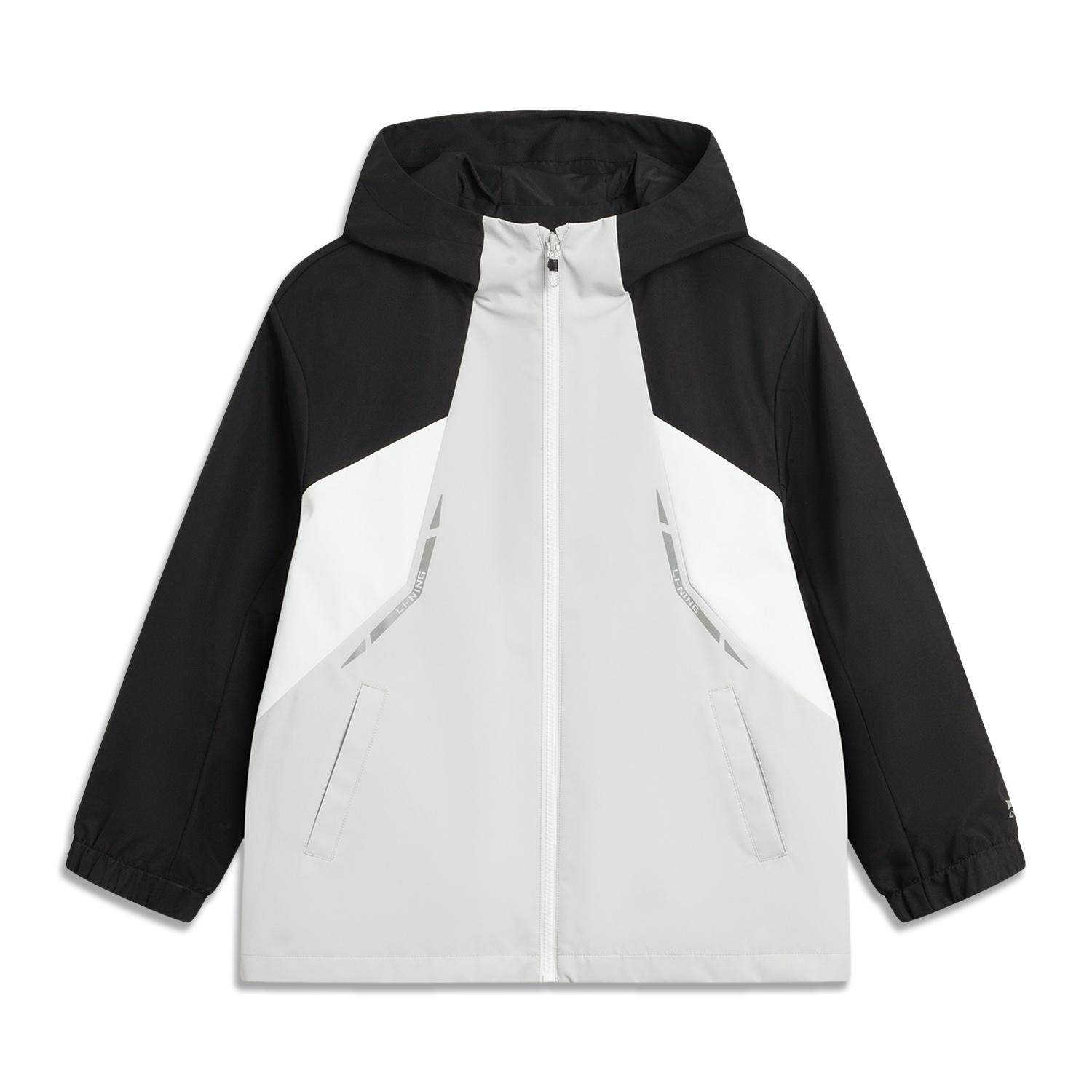 李宁正品2025新款男大童防风加绒保暖梭织连帽夹克外套YWBV095,淘宝优惠券,粉丝福利购,淘宝优惠卷