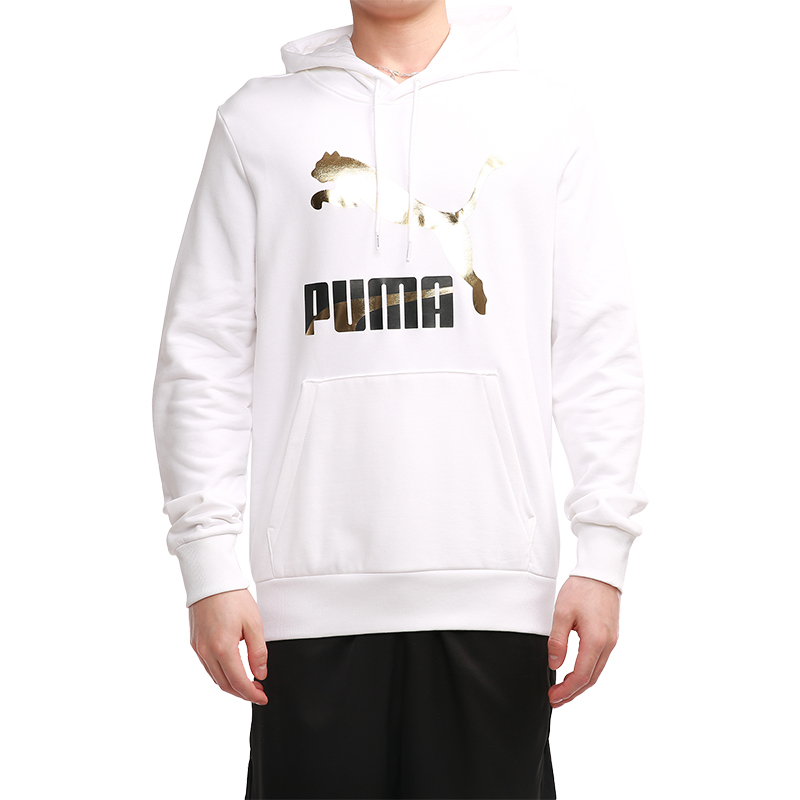 Puma/彪马正品新款男子休闲印花连帽套头衫卫衣 CLASSICS 531370 - 图3