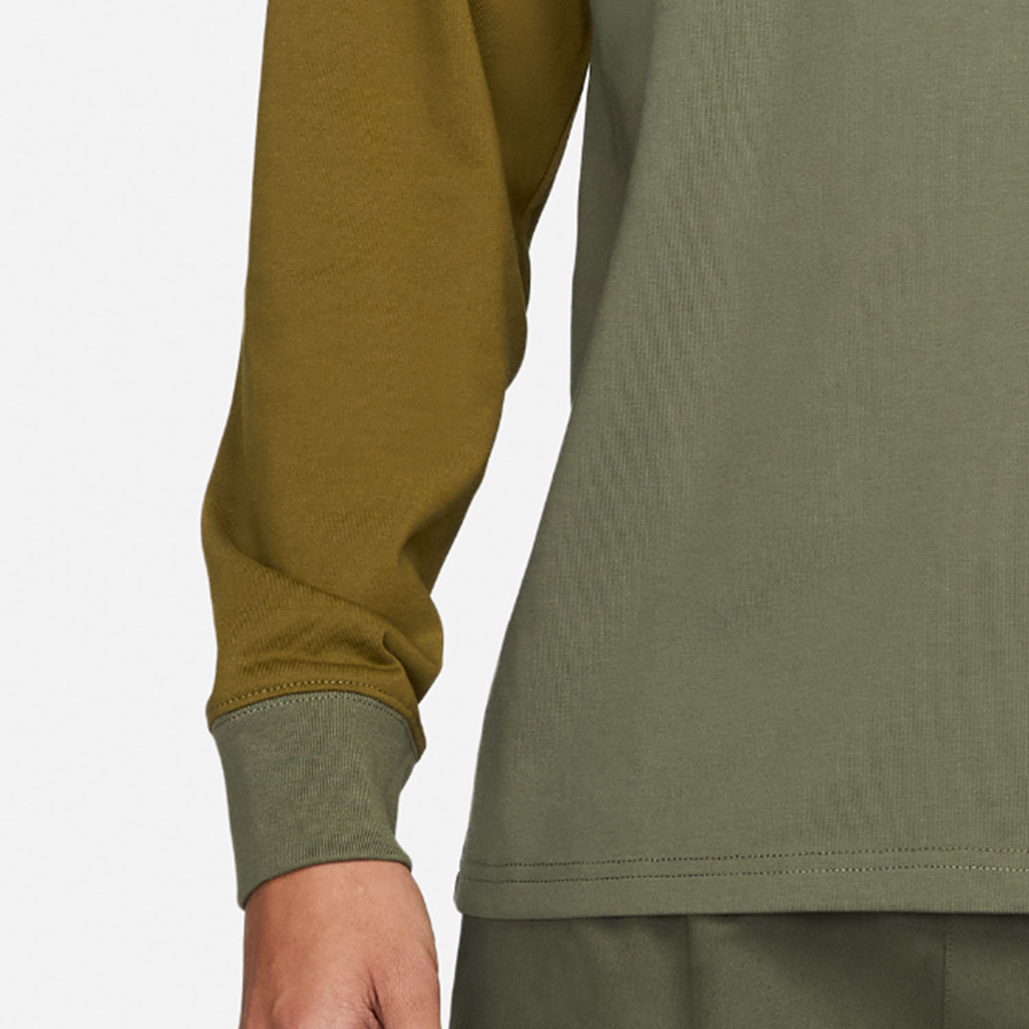 Nike/耐克官方正品男士常规圆领套头拼色休闲长袖T恤DO9682-222 - 图1