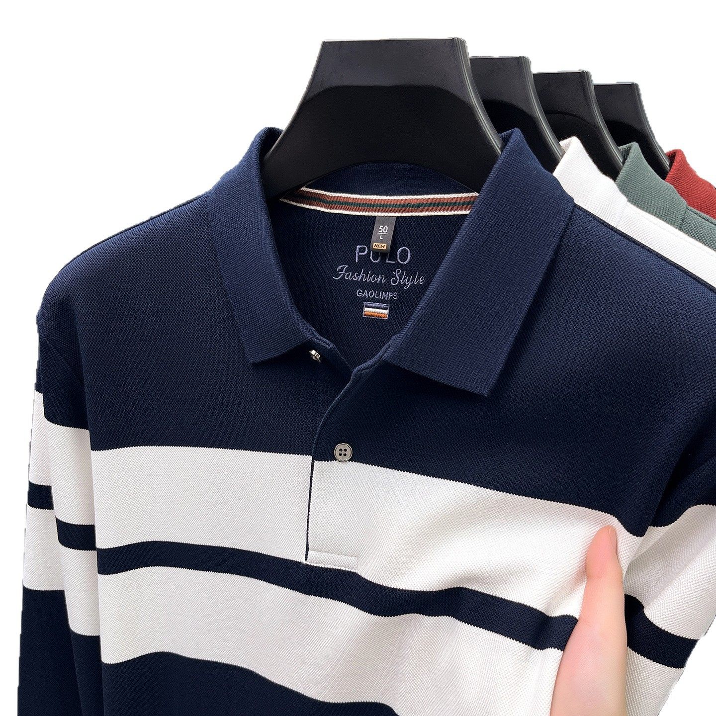 传奇保罗冰丝条纹polo衫男粉色间条纹上衣爸爸穿短袖翻领t恤夏装,淘宝优惠券,粉丝福利购,淘宝优惠卷