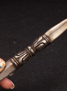 快速发货藏传用品尼泊尔手t工一字杵独孤纯铜金刚杵法器单股金刚