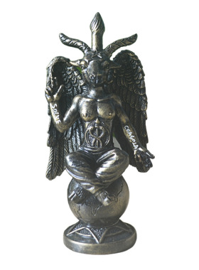 西方摆件撒旦恶魔打坐山羊雕像羊头雕塑手办O树脂神像工艺品撒旦
