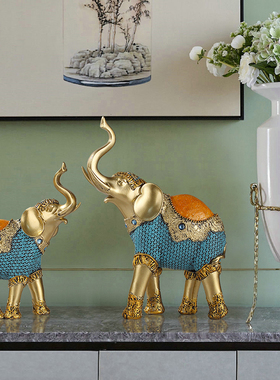 欧式大象摆件f情侣象一对客厅摆设电视柜酒柜玄关饰品结婚礼品创