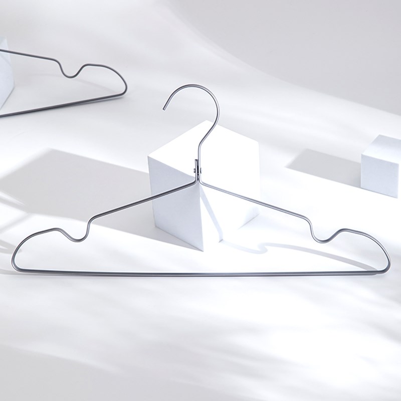 太空铝合金衣架加粗加厚实心挂衣A家用衣撑无痕防滑轻奢高级晾衣 - 图3