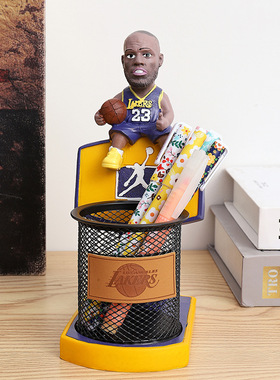 nba篮球球星科比詹姆斯手办收纳笔筒纪念品公仔摆件男生节日礼物