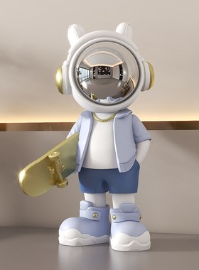 太空人宇航员家居玄关酒柜桌面摆件高级感装饰品乔迁开业礼物