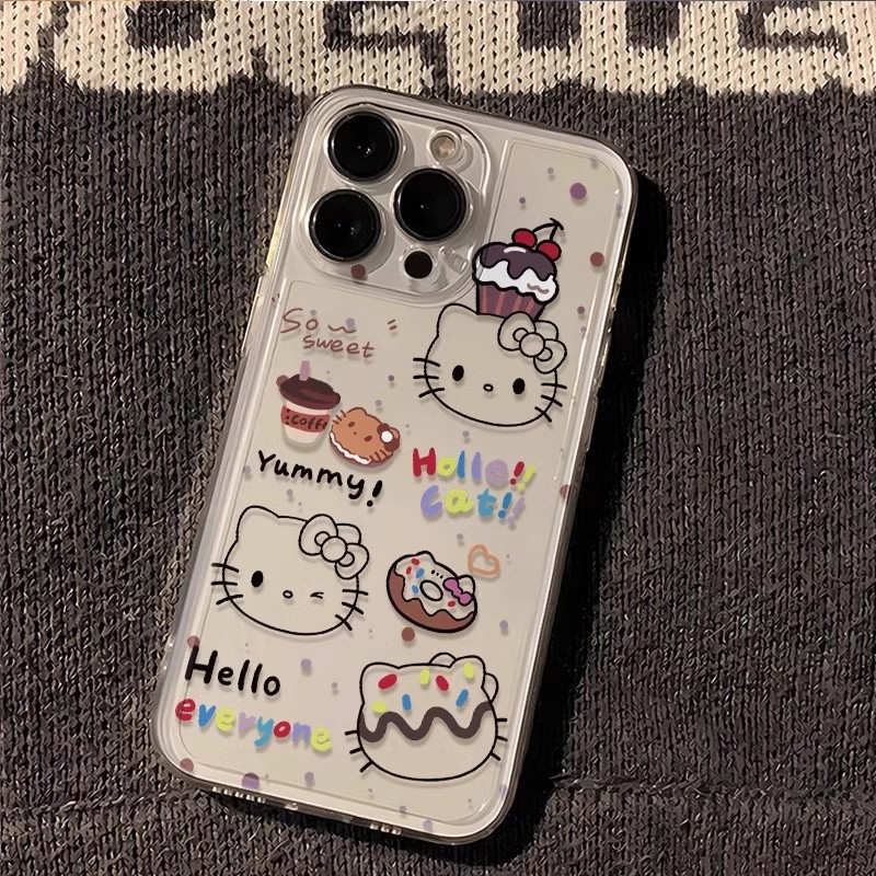 维加iPhone15手机壳xr保护6套mini透明KT猫女16全包xs全包se3 2防摔7 8plus新款max13创意12可爱 - 图1