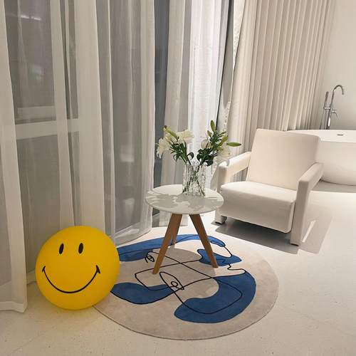 网红笑脸灯ins卧室儿童房装饰充电台灯荷兰创意氛围小夜灯落地灯 - 图0