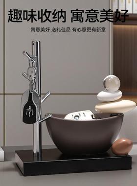 海贝海时来运转钥匙收纳玄关摆件入户门桌面装饰品电视柜家居好物
