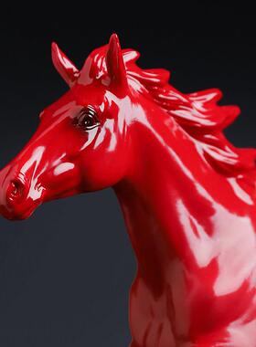 东方泥土《志在千里》蔡国海大师陶瓷马摆件客厅桌面装饰送礼佳品