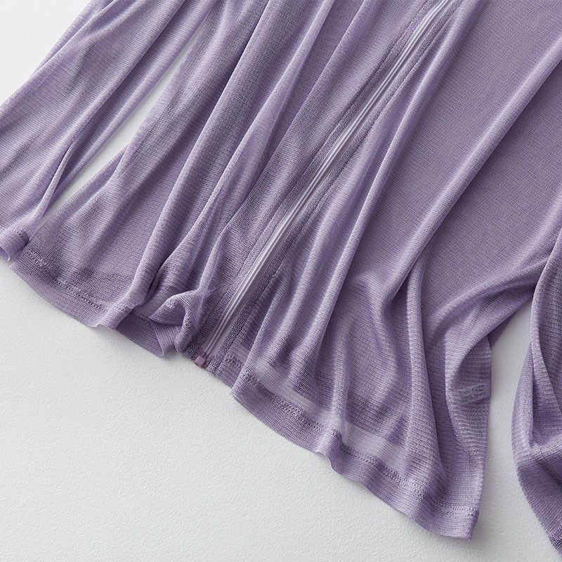 真丝网眼帽子衫防晒衣女空调衫外搭开衫披肩外套大码白色长袖上衣,淘宝优惠券,粉丝福利购,淘宝优惠卷