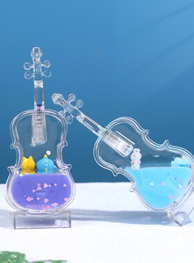 可爱油漏流沙摆件桌面漂流瓶生日礼物滴油液体沙漏儿童治愈系笔插
