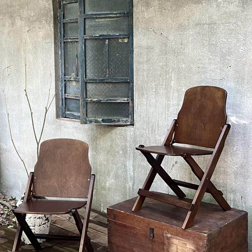 复古实木框架有线条喷漆耐磨款折叠椅可米特平替风琴影院咖啡甜品 - 图2