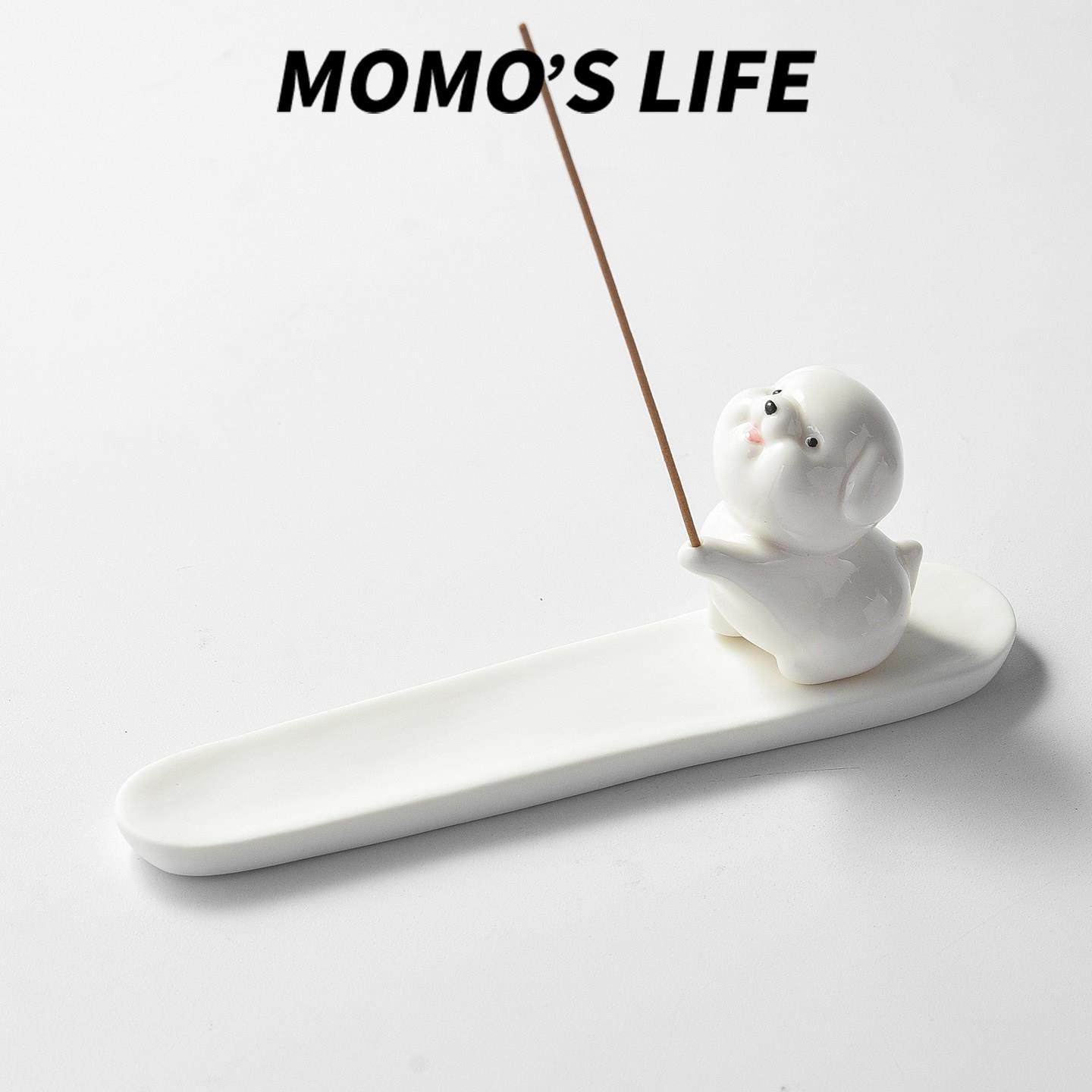 手作陶瓷小狗香插创意可爱线 线香底座插香座香托 托轻奢桌面香薰,淘宝优惠券,粉丝福利购,淘宝优惠卷