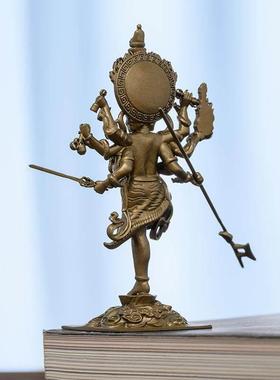 简修行秽迹金刚像佛像摆件纯黄铜像小随身佛禅意家居茶空间装饰品