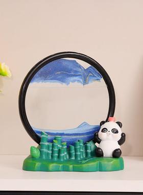 流沙画摆件创意艺术沙漏客厅办公室酒柜电视柜家居轻奢装饰品礼物