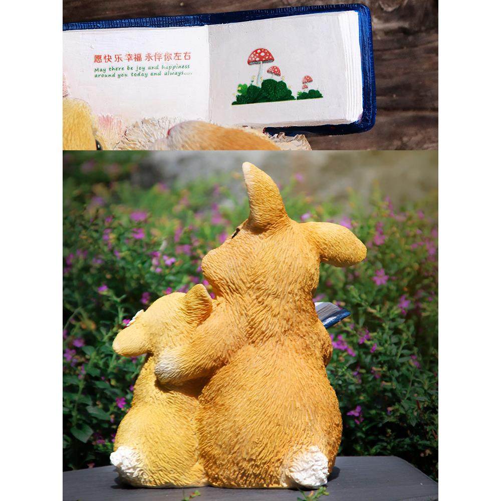 创意卡通小兔子看书树脂摆件花园庭院阳台装饰幼儿园温馨布置摆设,淘宝优惠券,粉丝福利购,淘宝优惠卷