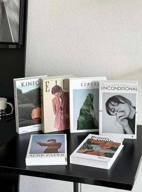 北欧轻奢风装饰书仿真书摆件现代简约酒柜书房办公室书柜桌面假书