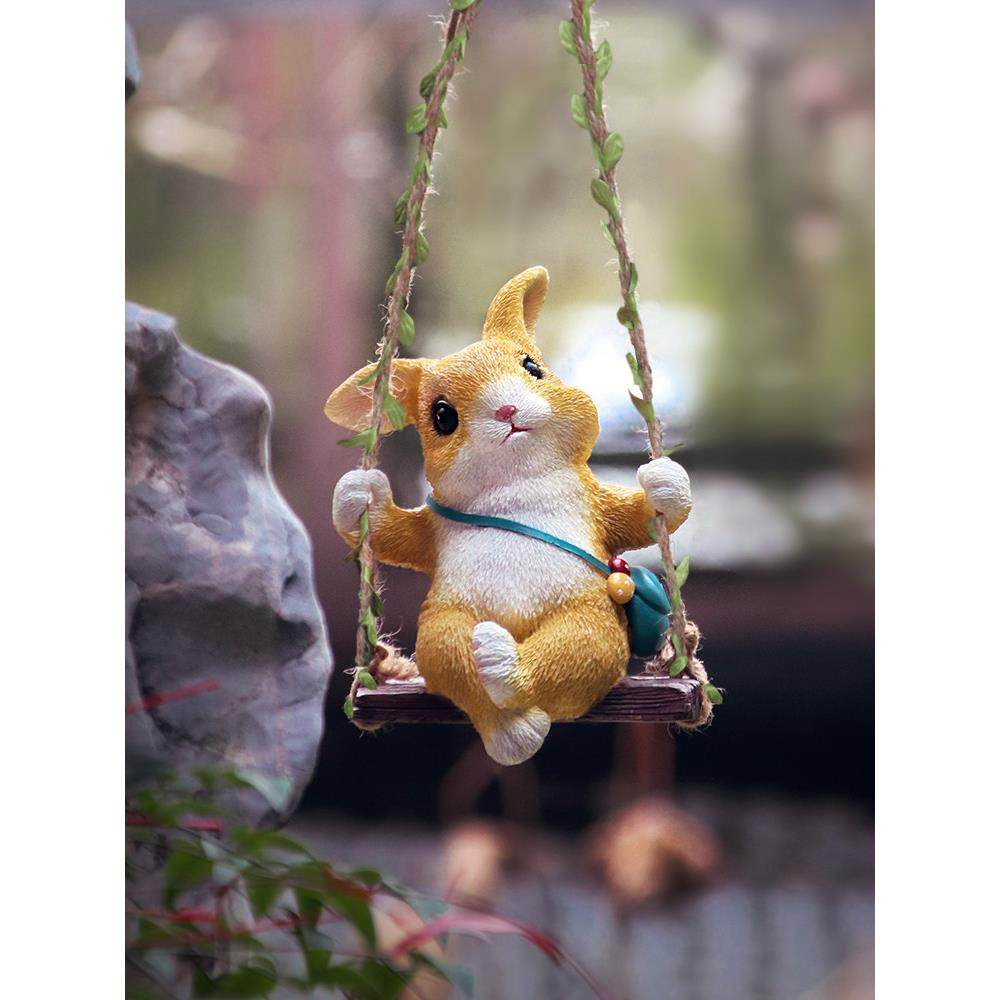 创意卡通小兔子看书树脂摆件花园庭院阳台装饰幼儿园温馨布置摆设,淘宝优惠券,粉丝福利购,淘宝优惠卷