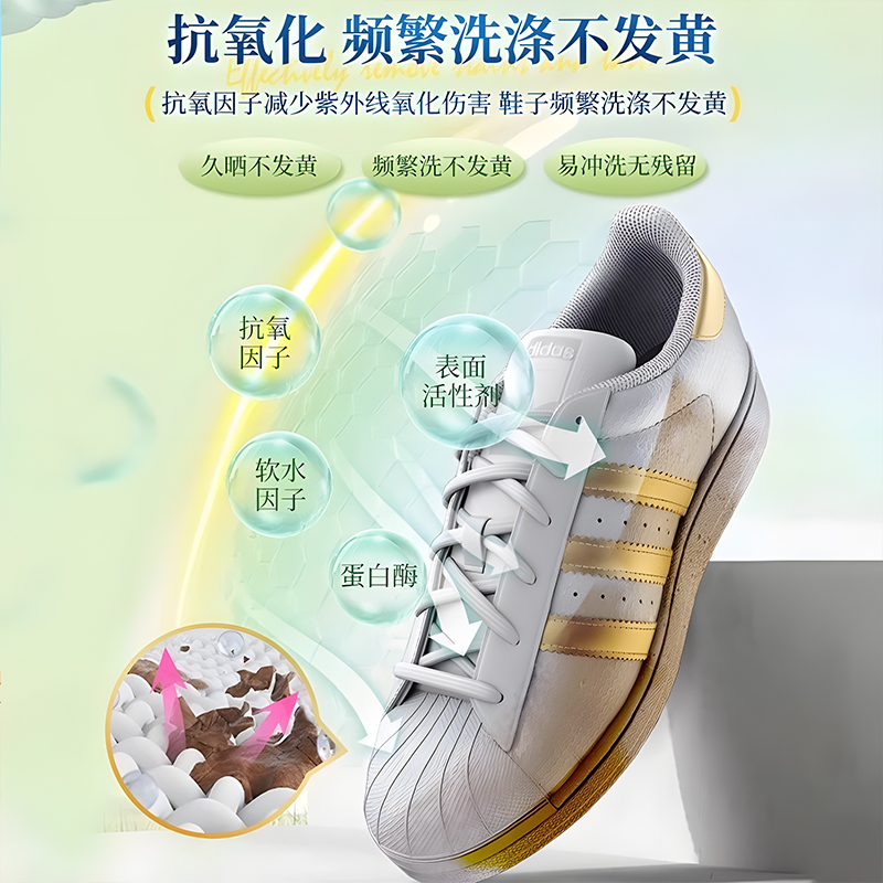小白鞋清洁剂去污增白去黄专用洗鞋神器白鞋去氧化一擦免洗清洁剂