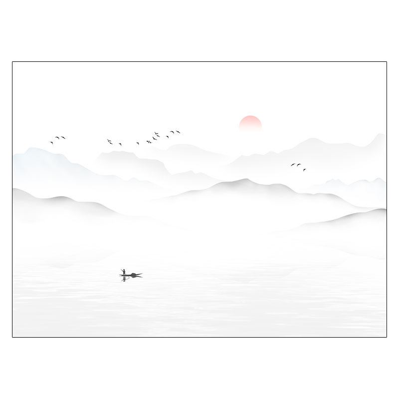 中式墙纸3d立体山水画电视背景墙壁纸客厅装饰壁布影视墙定制壁画,淘宝优惠券,粉丝福利购,淘宝优惠卷