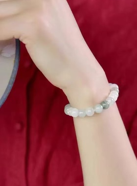 天然新疆天山翠圆珠手链男女款