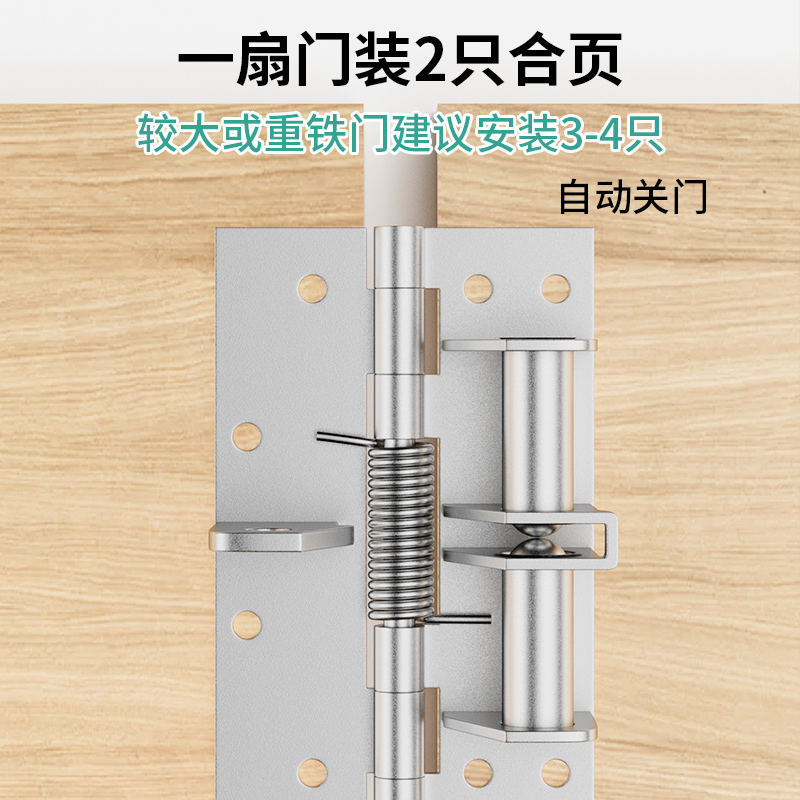 自动缓冲不锈钢弹簧合页闭门器回弹隐形门铰链90度直角定位器胶链 - 图1