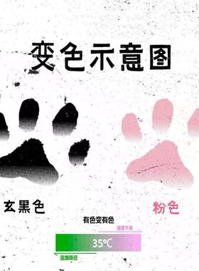 【全是猫爪】网红爆款温变猫爪纹身贴体温变色可爱萌宠可洗贴纸