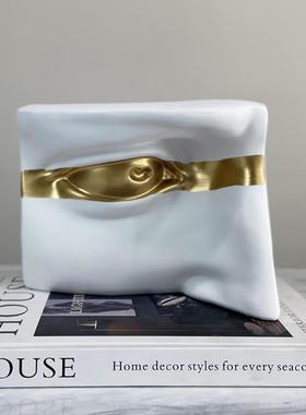 创意人脸五官艺术软装饰品样板房民宿家居玄关柜人物雕塑抽象摆件