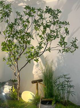 高端马醉木仿真绿植室内造景生植物装饰树橱窗大型假树简约景观