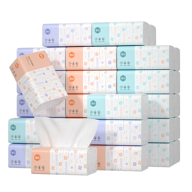 漫花抽纸16小包纸巾餐巾纸家用整箱批实惠装面巾纸纸面巾卫生纸抽,淘宝优惠券,粉丝福利购,淘宝优惠卷