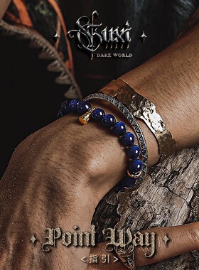 现货速发GUXI【指引】青金石手链男高级感珠子手串送男友生日礼物