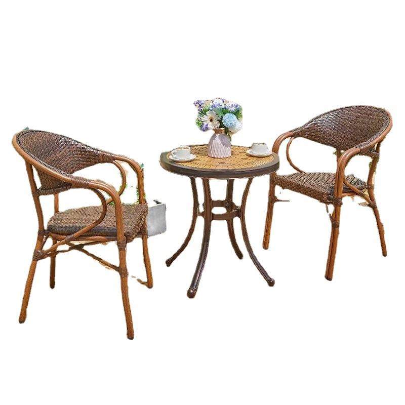小区休闲户外编藤桌椅现货 简约时尚舒适风PE藤制户外家具,淘宝优惠券,粉丝福利购,淘宝优惠卷