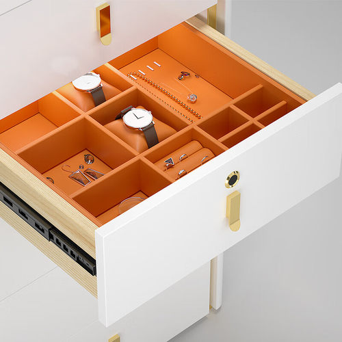 鹿匠隐藏式保险箱家用大型办公室卧室五斗床头柜首饰手表收纳柜指纹密码锁防盗保险柜 - 图3